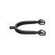 ULTRA fit EXTRA GRIP sarkantyú "Fekete Sorozat" Balkenhol rögzítéssel - Rozsdamentes acél antracit, 20 mm gömb alakú
