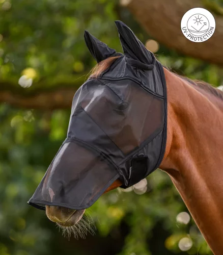 Waldhausen Premium orrhálós légymaszk - Cob, fekete