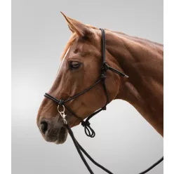 Waldhausen csomózott kötőfék szárral - fekete, Full