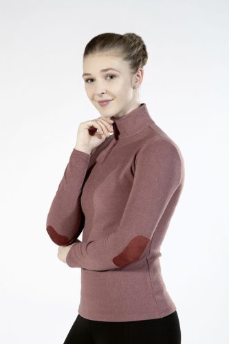 HKM Supersoft funkciós hosszú ujjú lovaglófelső - rozsdabarna, L