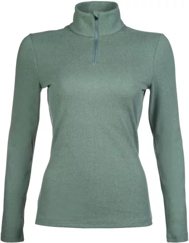 HKM Supersoft funkciós hosszú ujjú lovaglófelső - sötétzöld, XL
