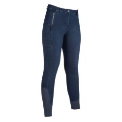 HKM Aruba Denim farmer teliszilikonos lovaglónadrág