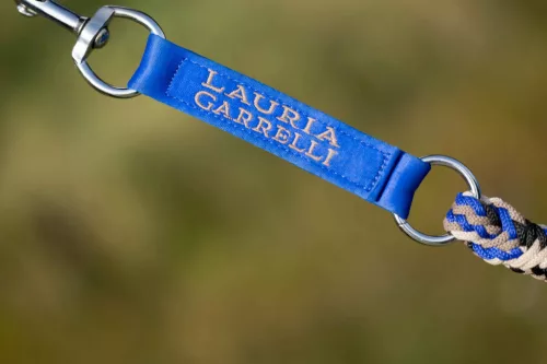 HKM Amalfi vezetőszár - karabinerel, kék (6500) 180 cm