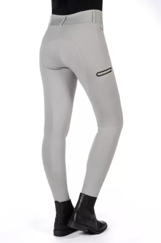 HKM Livigno teliszilikonos lovaglóleggings - szürke, 38