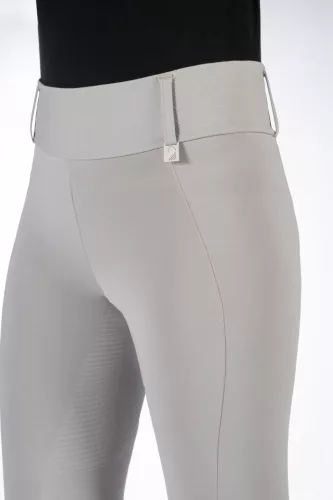 HKM Livigno teliszilikonos lovaglóleggings - szürke, 38