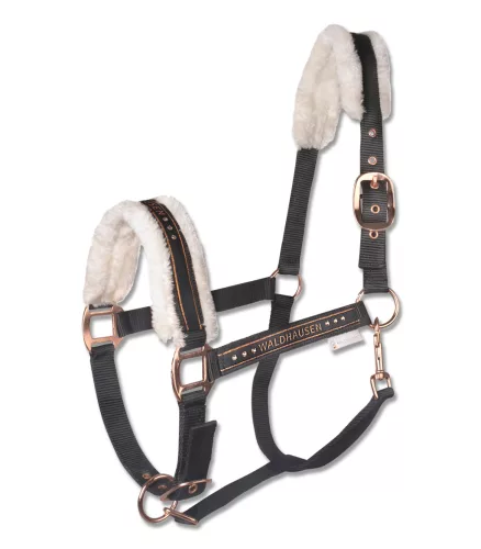 Waldhausen Elegant kötőfék - fekete-rosegold, Póni