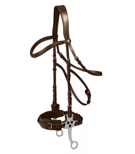 Waldhausen X-Line Hackamore kantár - barna, Full