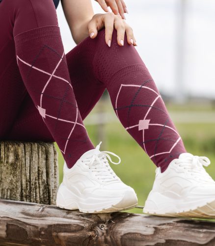 Elt Argyle lovaglózokni - borvörös, 39-42