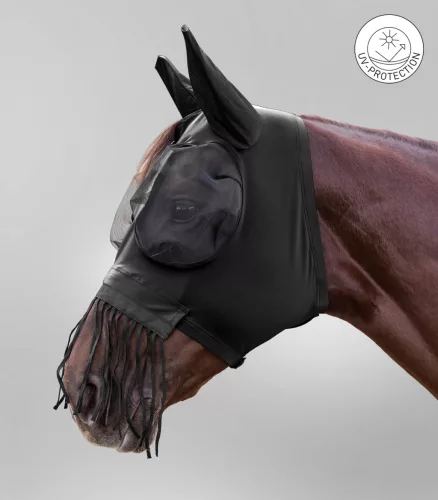 Waldhausen Puck Fringes légymaszk - fekete, Full