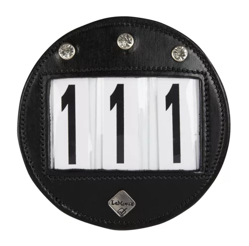 Bridle Number Holder Diamante Black