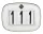 Saddle Number Holder White