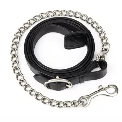 Leather Trot Up Chain Black