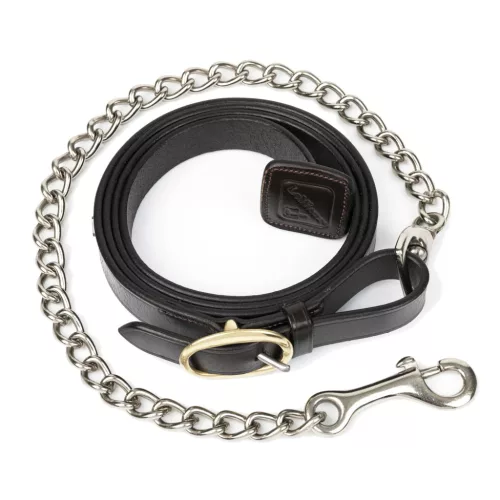 Leather Trot Up Chain Brown