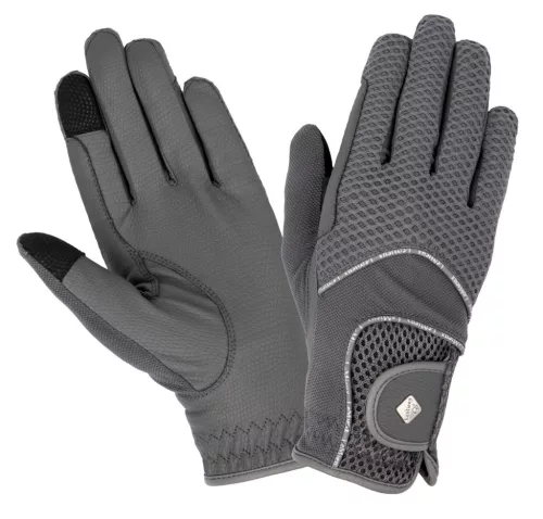 3D Mesh Riding Gloves Grey