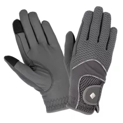 3D Mesh Riding Gloves Grey