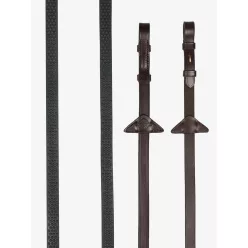 Soft Rubber Reins Havana/Brass