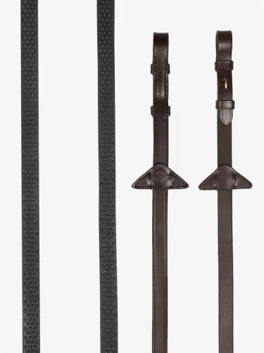 Soft Rubber Reins Havana/Brass