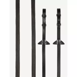 Rubber Reins Brown/Silver