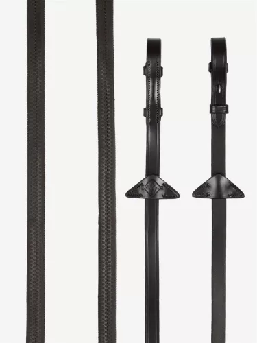 Rubber Reins Brown/Silver