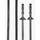 Rubber Half lined Reins Black/Silver