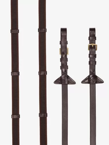 Rubber Grip Continental Reins Havana/Brass