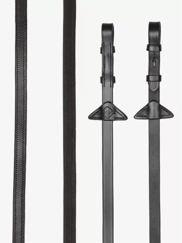 Rubber Half lined Reins Brown/Silver