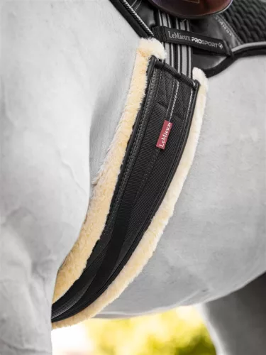 Fleece Lined Anatomic Girth Black/Natural
