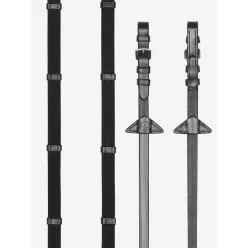 Webbed Continental Reins Black/Silver