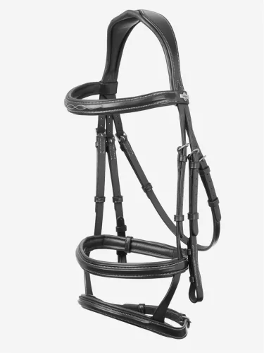 Kudos Double Noseband Bridle Black/Silver