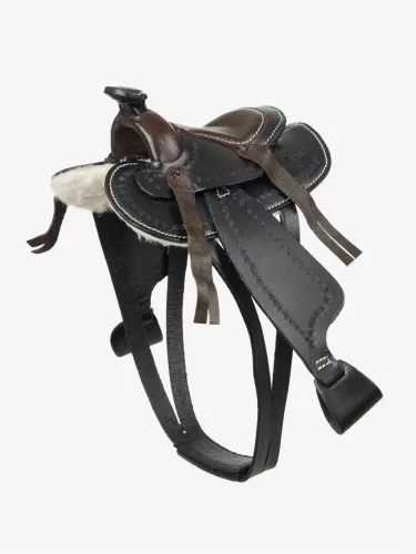 Toy Pony Western Saddle Black