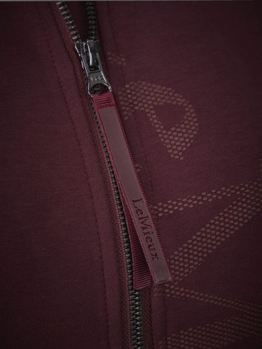 Elite Zip Through Hoodie Burgundy