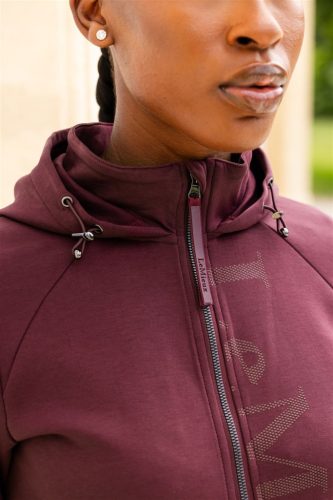 Elite Zip Through Hoodie Burgundy