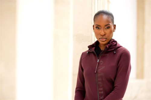 Elite Zip Through Hoodie Burgundy