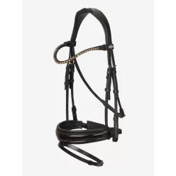 Kudos Patent Rolled Dressage Bridle Brown