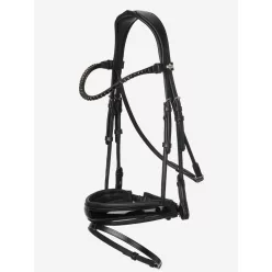 Kudos Patent Rolled Dressage Bridle Black