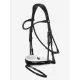Kudos Patent Rolled Dressage Bridle Black/White