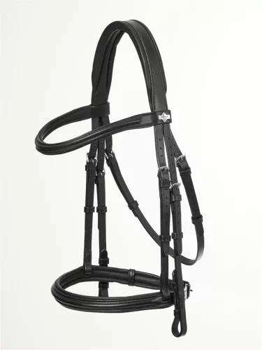 Arika Cavesson Bridle Black/Silver