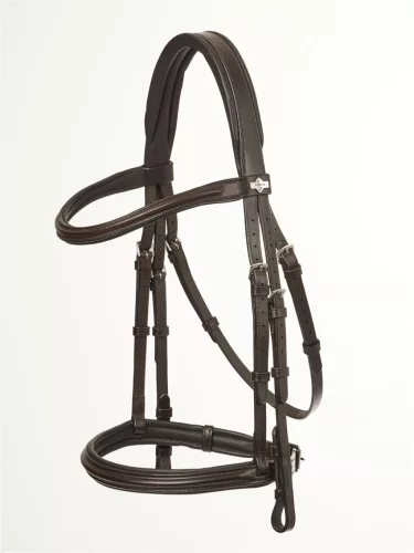 Arika Cavesson Bridle Brown/Silver