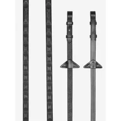 Magna Grip Rubber Reins Black/Silver