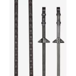 Magna Grip Rubber Reins Brown/Silver