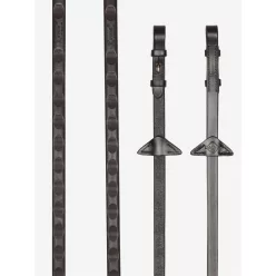 Magna Grip Rubber Reins Brown/Brass