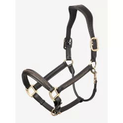 Leather Crystal Headcollar Brown