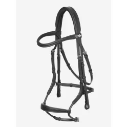 Arika Adjustable Anatomic Noseband Bridle Black/Silver