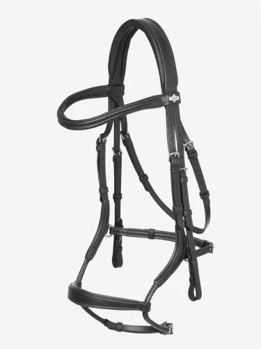 Arika Adjustable Anatomic Noseband Bridle Black/Silver