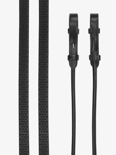 Rolled Reins Black/Silver