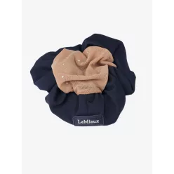 Scrunchie with Crystal Hair Net Navy/Blonde