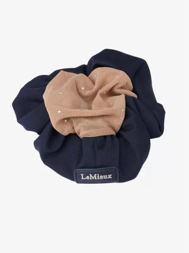 Scrunchie with Crystal Hair Net Navy/Blonde