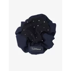 Scrunchie with Crystal Hair Net Navy/Black
