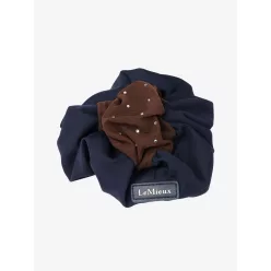 Scrunchie with Crystal Hair Net Navy/Brown