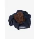 Scrunchie with Crystal Hair Net Navy/Brown